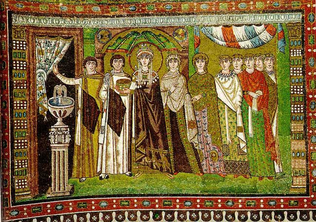 Императорица Феодора со свитой Императорица Феодора со свитой
