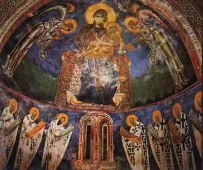Одна из фресок в храме св. Георгия Одна из фресок в храме св. Георгия